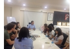 A meeting was held with Bilfen High School students.