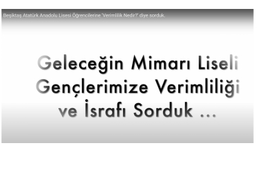 Beşiktaş Atatürk Anatolian High School Students Ask 'What is Productivity?' we asked.