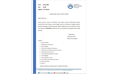 OLAĞAN GENEL KURUL TOPLANTISI DUYURUSU