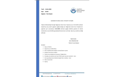 OLAĞANÜSTÜ GENEL KURUL TOPLANTISI ERTELEME DUYURUSUDUR!