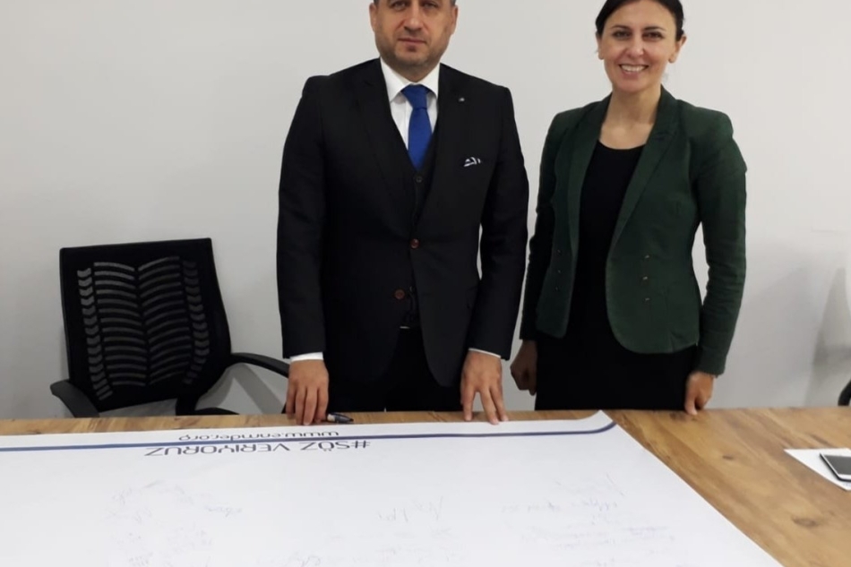 For our efficiency journey, we received our signature from TSE Regional Coordinator Mr. Hasan Demirtaş, TRverimlilik19. Efficiency is our responsibility with all our institutions and organizations!!