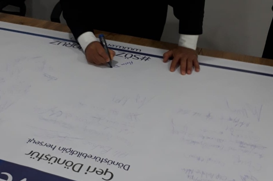 For our efficiency journey, we received our signature from TSE Regional Coordinator Mr. Hasan Demirtaş, TRverimlilik19. Efficiency is our responsibility with all our institutions and organizations!!