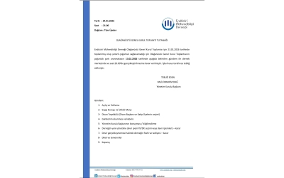 OLAĞANÜSTÜ GENEL KURUL TOPLANTISI ERTELEME DUYURUSUDUR!