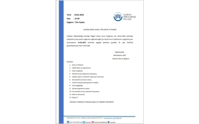 OLAĞAN GENEL KURUL TOPLANTISI ERTELEME TUTANAĞI